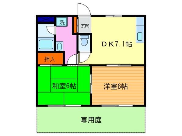 上阿達谷口マンションの物件間取画像